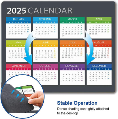 Mouse Pad, Premium-Textured Mouse Mat, Non-Slip Rubber Base Mousepad for Laptop, Computer & PC,9.5×7.9 in,2025 Calendar