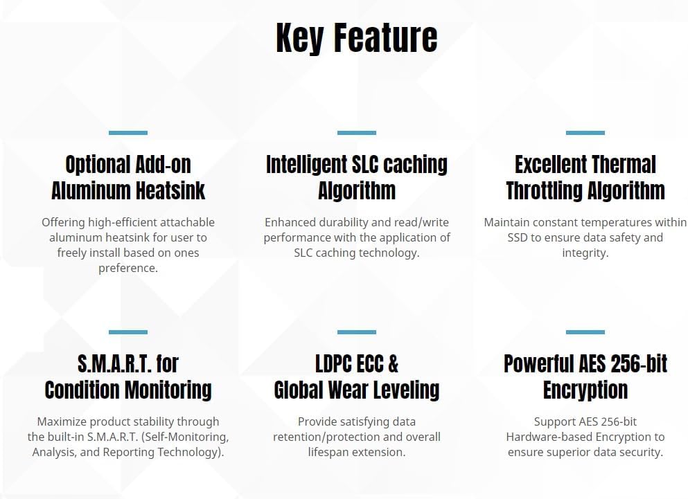 KLEVV CRAS C910 1TB M.2 2280 NVMe PCIe Gen4x4 Laptop & Desktop Internal SSD Heatsink Included, up to 5000MB/s (K01TBM2SP0-C91)