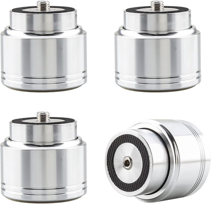 Tertullus 4pcs Aluminum Speaker Isolation Feet Sound Isolation Maglev Feet Speaker Stand Turntable Feet (48mm×42mm)