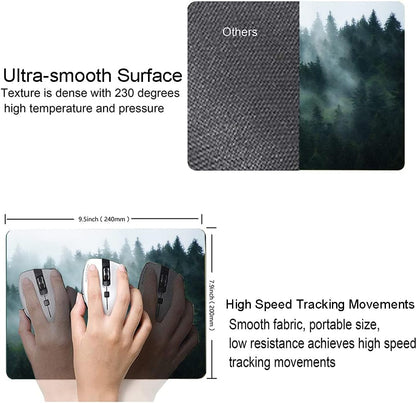 Mouse Pad,Forest Mouse Pad Rectangle Custom Designs, Waterproof Anti-Slip Rubber Mousepad Office Accessories Desk Decor Wireless Mouse Pads for Computers Laptop