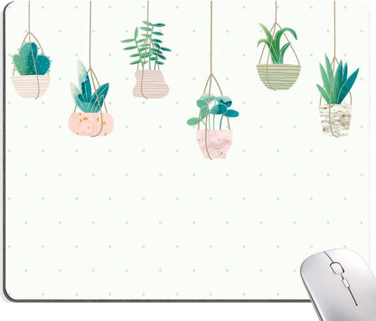 Mouse Pad, Plants Mouse Pad, Square Mouse Mat Waterproof Mousepad Non-Slip Rubber Base Mouse Pads for Office Laptop