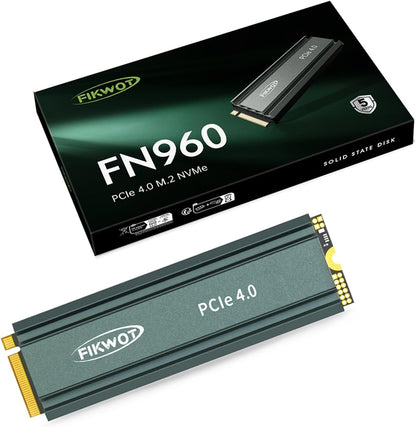 FN960 2TB M.2 2280 PCIe Gen4 x4 NVMe 1.4 Internal Solid State Drive with Heatsink - Speeds up to 5,000MB/s, Dynamic SLC Cache, Internal SSD