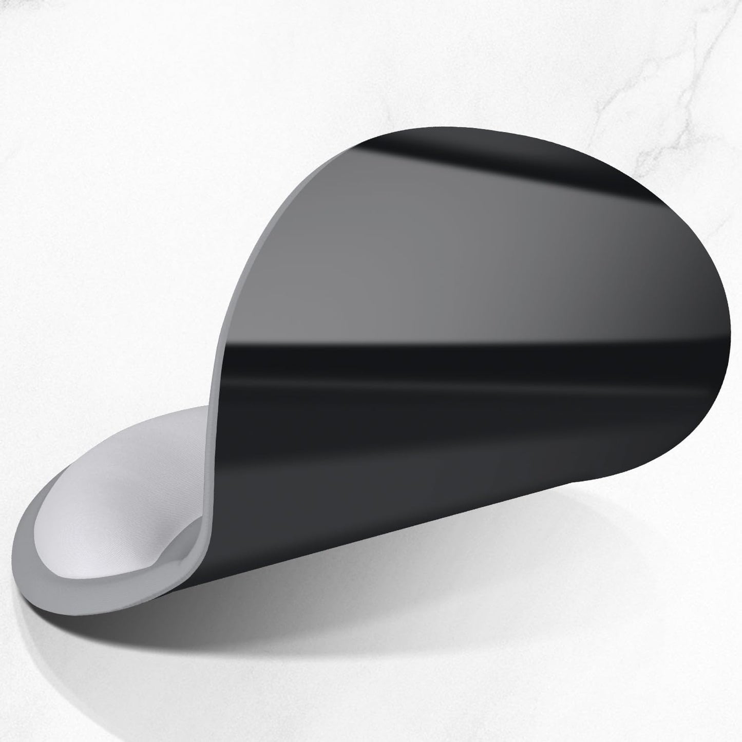 ITNRSIIET Ergonomic Mouse Pad with Comfort Gel Wrist Rest, Non-Slip PU Base, Smooth Textured Surface, Reduces Hand Fatigue & Wrist Pain, 8.7 x 7.2 Inch for Office Gaming Home, Light Gray Accent