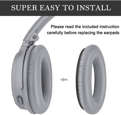 QC35 Headphones Replacement Ear Pads - QC35,QC35ii Replacement Earpads Cushion - Compatible with Bose Quiet Comfort35,QC45,QC25,QC35ii,QC15,AE2,AE2i-Comfortable & Durable (Silver)