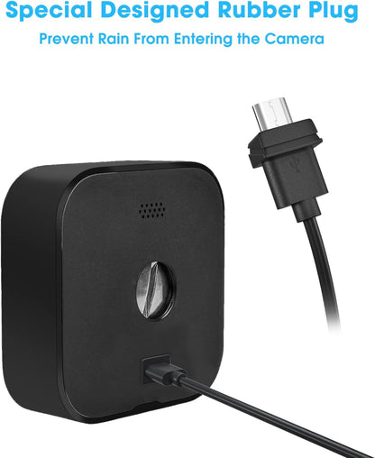 5W Solar Panel Charger Compatible with Blink Outdoor/Outdoor(3rd Gen)/XT XT2 Camera, Solar Panel for Blink Camera, 13.1ft Charging Cable & Rubber Plug, IP65 Weatherproof with Secure Wall Mount, 3 Pack