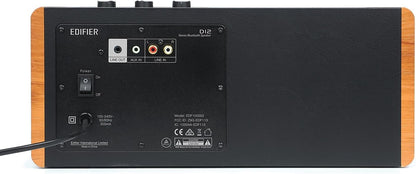 Edifier D12 Integrated Desktop Computer Speakers with Bluetooth 5.0, Wireless Stereo Tabletop Speaker 70 Watts RMS with Subwoofer Line Out, RCA, Aux Input for PC Monitor Laptop - Wooden Enclosure