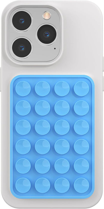 Silicone Phone Sticky Grip, Suction Phone Case Mount for iPhone and Android, Hands-Free Sticky Cell Phone Grip, Mobile Fidget Mirror Holder for Selfies and Videos