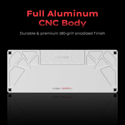 IQUNIX MQ80 Low Profile Mechanical Keyboard for Work and Gaming Tri Mode Wireless Wired CNC Aluminum Hot Swappable RGB Backlit Long Battery Life VIA Support (Silver)