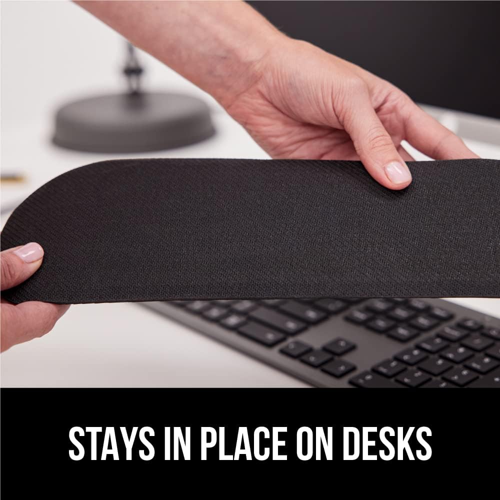GORILLA GRIP Silky Gel Memory Foam Wrist Rest for Computer Keyboard, Mouse, Ergonomic Design for Typing Pain Relief, Desk Pads Support Hand and Arm, Mousepad Rests, Stain Resistant, 2 Piece Pad, Navy