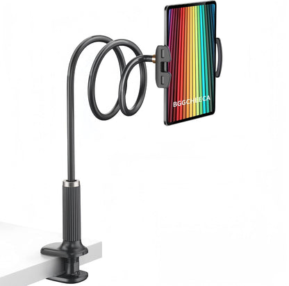 K-MT 【38.7inch/98cm】 Tablet Phone Holder Bed Gooseneck Mount, Mount Holder Clip with Grip Flexible Long Arm Compatible for ipad iPhone/Switch/Samsung Tabs/Kindle Fire HD K-MT(Black)