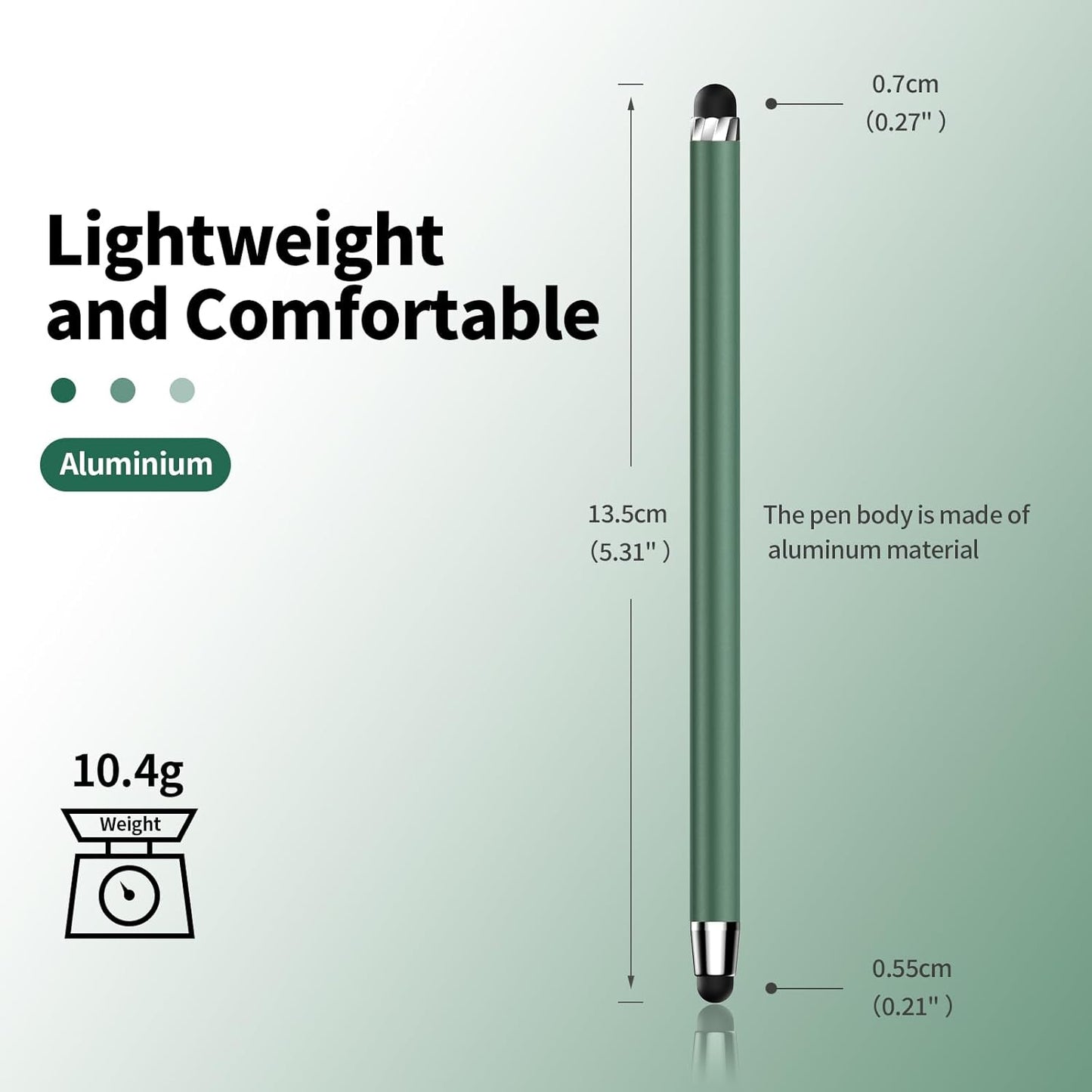 Stylus Pen for Touchscreen,5 PCS Stylus,2-in-1 Stylus Pen for iPad, High Sensitivity Precision Suitable for All Touch Screens of iPhone/ipad/Android Tablet(Black/White/Gray/Gold/Dark Green)