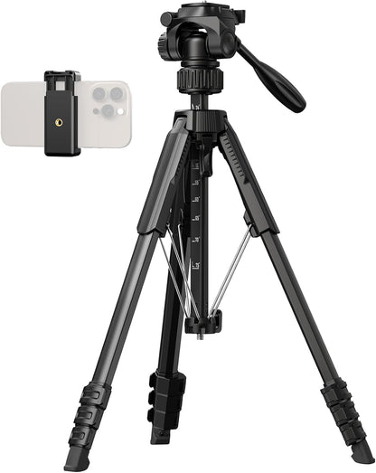 SmallRig 71" Camera Tripod Stand AP-21, Travel Tripod for iPhone, Camera and Smartphone Live Streaming Vlog, Portable Photo Tripods with Quick-Flip Lock Legs, Max Load 11lb