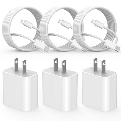 Fast Charger iPhone,i Phone Charge Cable,3Pack iPhone Charger Fast Charging 6Foot Phone Charging USB C Charge Adapter 6FT Type C to Lightning Cable for iPhone 14 Pro Max/14 Plus/13/12 Mini/11/10/XS/SE