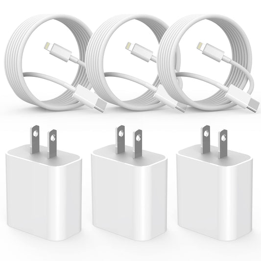 Fast Charger iPhone,i Phone Charge Cable,3Pack iPhone Charger Fast Charging 6Foot Phone Charging USB C Charge Adapter 6FT Type C to Lightning Cable for iPhone 14 Pro Max/14 Plus/13/12 Mini/11/10/XS/SE