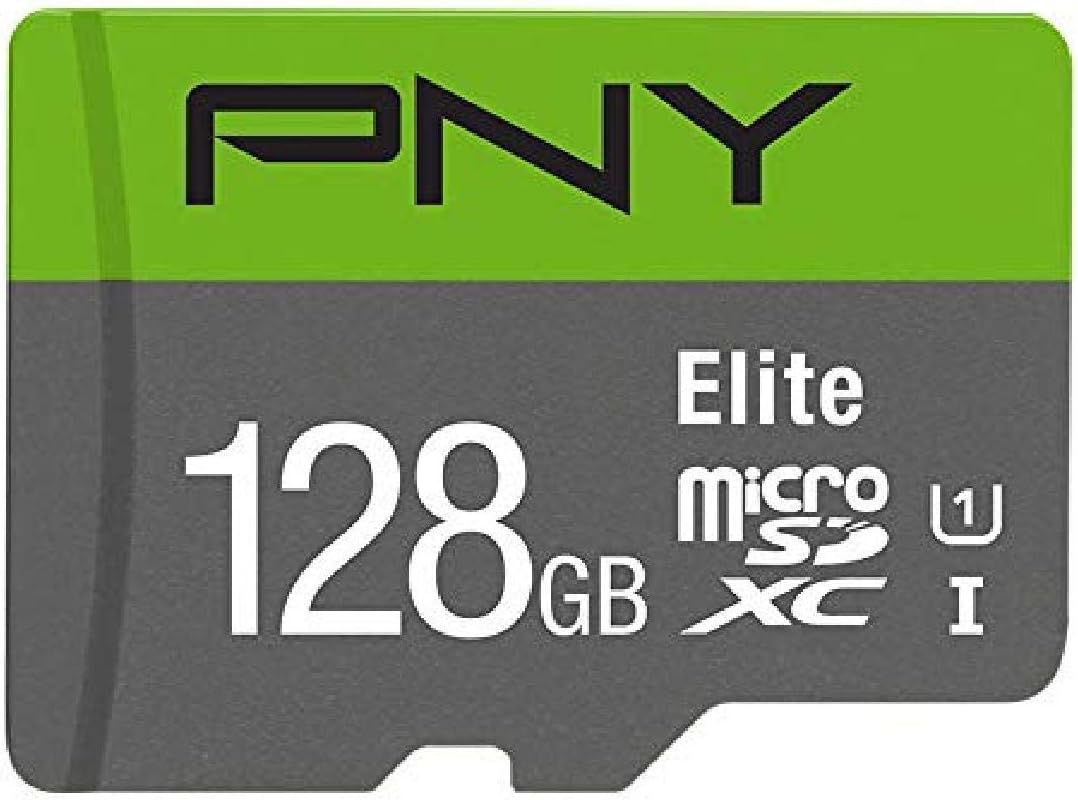 PNY 128GB Elite Class 10 U1 microSDXC Flash Memory Card - 100MB/s, Class 10, U1, Full HD, UHS-I, Micro SD (Pack of 1)