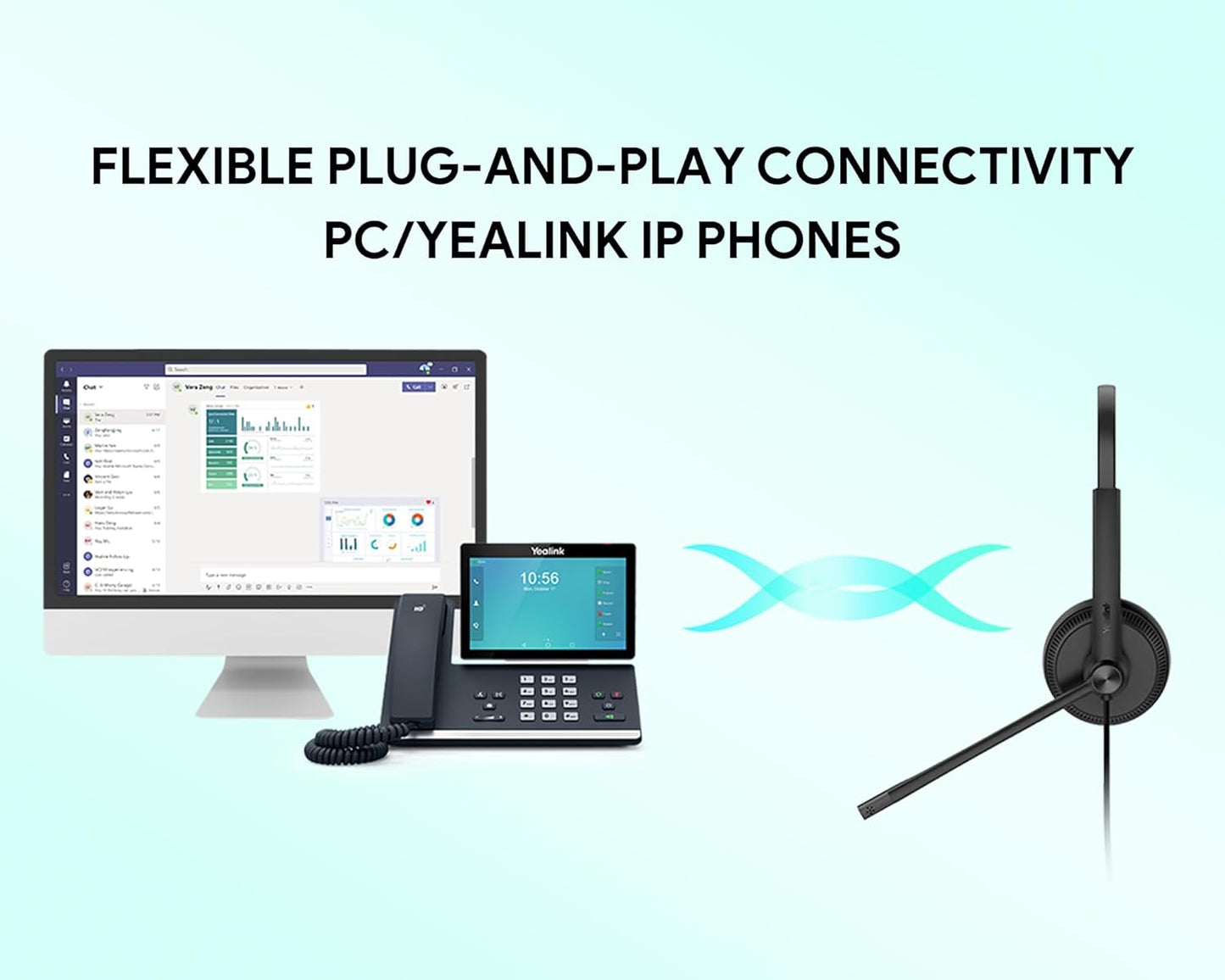 UH34 USB Headset with Microphone for PC Laptop,Wired Headset,On-Ear Headphones with Noise-Cancelling Microphone UH34 Dual UC