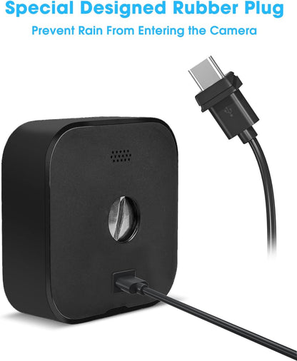 5W Solar Panel for Blink Camera Outdoor, Solar Panel Charger with Battery Compatible with New Blink Outdoor 4 (4th Gen) Camera, with 13.1ft Cable, IP65 Weatherproof, Includes Secure Wall Mount, 4 Pack