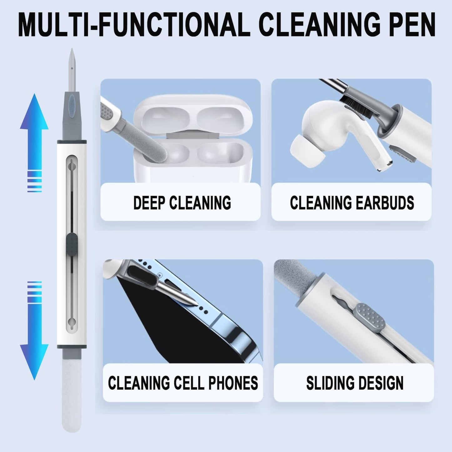 6 Pairs Replacement Eartips for Samsung Galaxy Buds Pro Headphones, Silicone Tips Earbuds Eartips Set, L/M/S Earplug Replacement Accessories (Purple, with Pen)