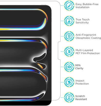 Tech Armor Matte Anti-Glare Film Screen Protector for iPad Air 13 (2025) and iPad Pro 13 Inch 2024 - Perfect for Drawing, Writing, and Note-taking like on Paper 2 Pack