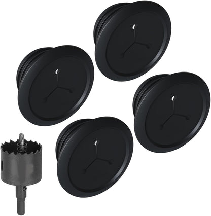 ECHOGEAR Wall Cable Hiders for Cable Management - 2.25" Mini Cord Hider Conceals 3 Low Voltage Cables Behind Wall - Perfect for Speakers, Mounted TVs, Desks & More - Black 4-Pack