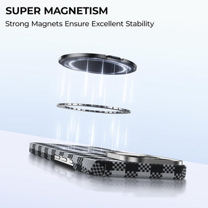 BENKS ArmorPop Magnetic Phone Grip & Stand for MagSafe, 360° Rotation Adjustable Phone Ring Holder for iPhone 17/16/15/14/13/12 Series, Durable Kevlar Design