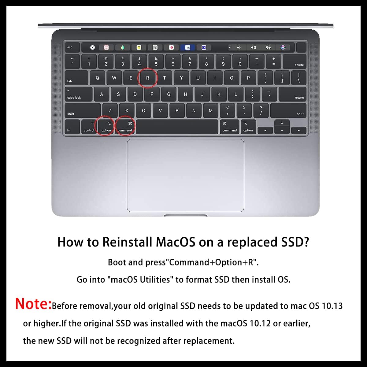 Dogfish 512GB NVMe SSD for MacBook PCIe Gen3x4 M.2 2280, Internal SSD for MacBook Air A1466 A1465(2013-2017)/MacBook Pro A1398 A1502(Retina 2013-2015)/iMac A1419 A1418