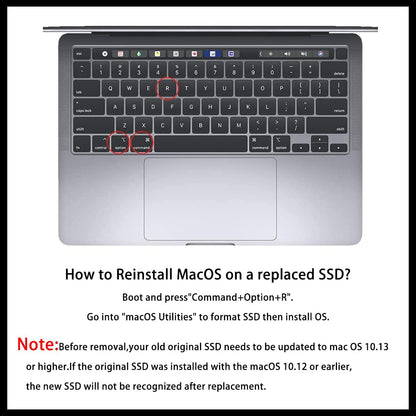 Dogfish NVMe SSD da 256 GB per MacBook PCIe Gen3x4 M.2 2280, SSD interno per MacBook Air A1466 A1465 (2013-2017)/MacBook Pro A1398 A1502 (Retina 2013-2015)/iMac A1419 A1418