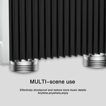 Audiocrast IF3917S HiFi Speaker Isolation Feet Pads 4PCs Aluminum 39x17mm Silver Speaker Shock Absorber Vibration Dampener Floor Protector for Audio Speaker Subwoofer CD DVD Amplifier Turntable DAC