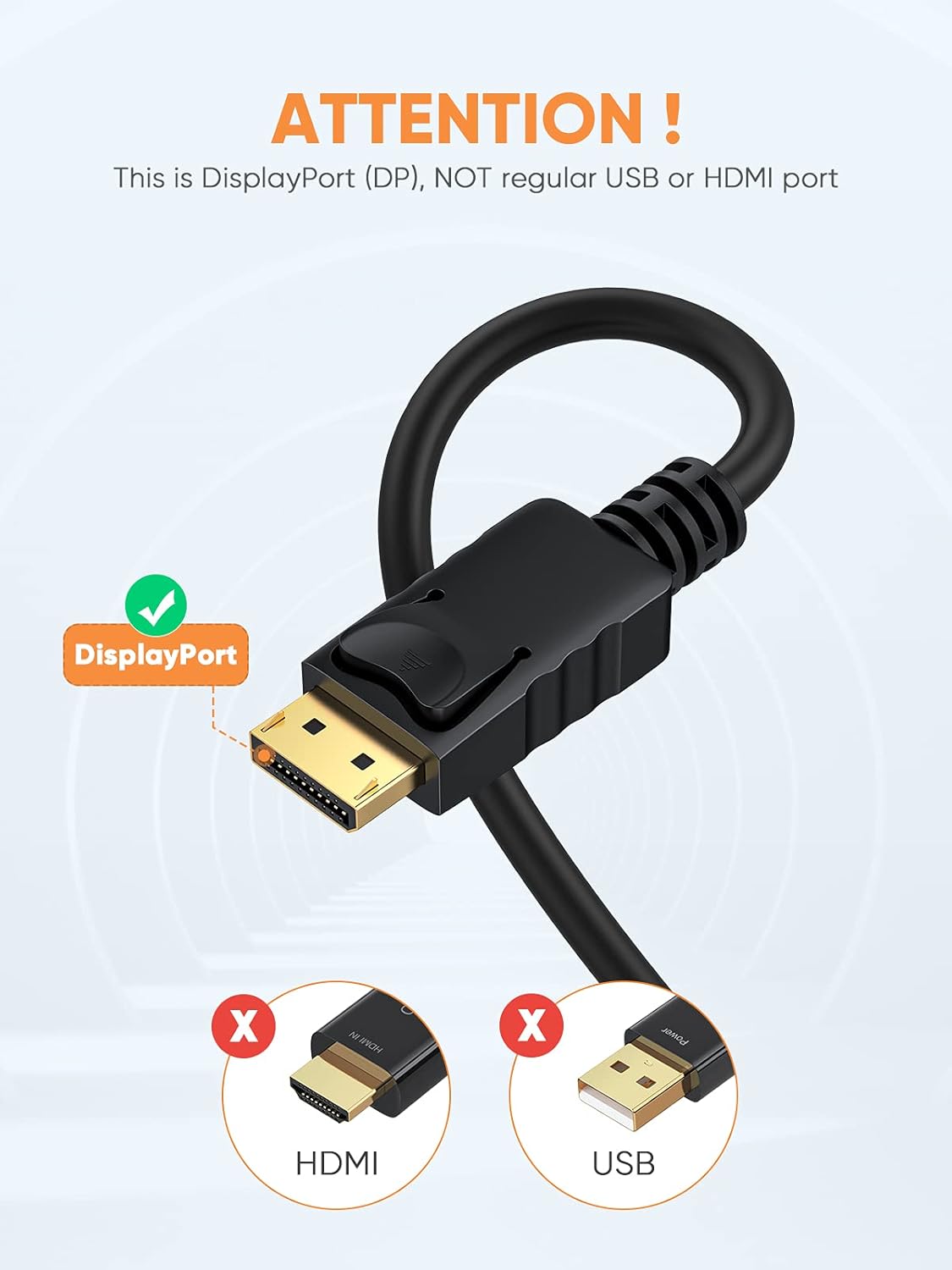 CableCreation DisplayPort to VGA Adapter Cable, 6 FT, 3-Pack, Gold Plated, 1080p@60Hz, DP Male to VGA Male, Black