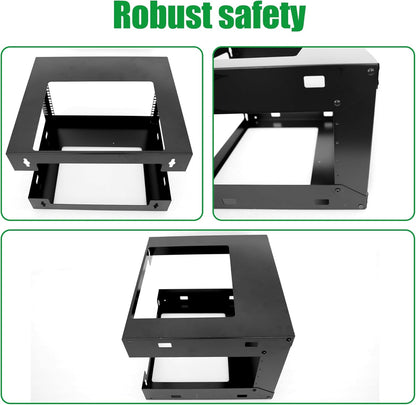 15U Wall Mount Open Frame 19 Inch Server Equipment Rack Wall Mountable Heavy Duty Design - Holds All Networking & AV Gear - Open Frame Includes 2 1U 12in Vented Shelves & Mounting screws(WALL RACK15U)