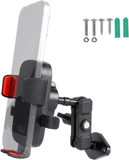 Car Phone Holder Mount for AMPS Standard Diamond Base ，Aluminum 360° Rotation Phone Mount for Car Dashboard Truck Boat Desk， Compatible with iPhone 16 15 14 13 12 Series Samsung S24 S23