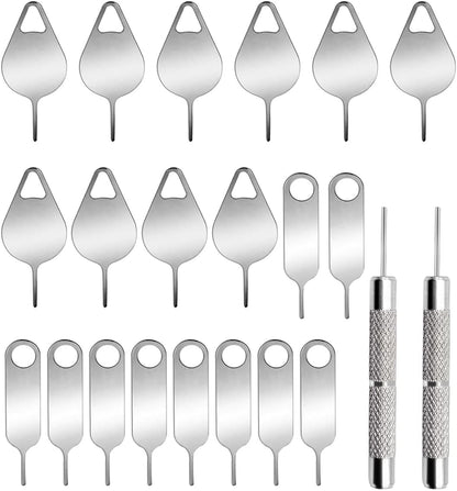 22Pcs SIM Card Removal Openning Tool Tray Eject Pins Needle Opener Ejector Compatible with iPhone 16/15/14/13/12 Pro Max Mini,Galaxy S21/22/23 Series,All HTC iPad Cell Phone Smartphone