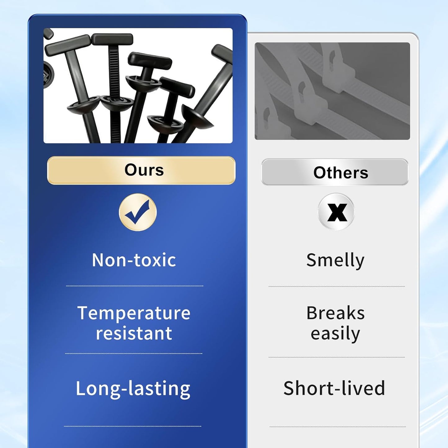 Nylon Universal Cable Tie Buckle,New Multifunctional Cable Tie Buckle for Car Daily Repair,Heavy Duty Self-Locking Nylon Zip Ties Holder,UV Resistant Zipties for Car Daily Auto Fixing (50pcs)