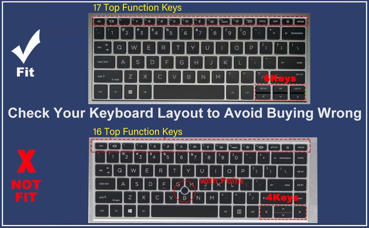 Colorful Keyboard Cover for HP EliteBook 830 835 840 845 1040 G9 G10 2024 2023 2022 13.3 14 inch Laptop Accessories Keyboard Protective Skin (Not fit The 830/840/845/1040 G11 G8 G7 G6 G5 G4 G3)