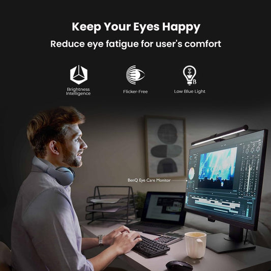 BenQ GW2480 Computer Monitor 24" FHD 1920x1080p | IPS | Eye-Care Tech | Low Blue Light | Anti-Glare | Adaptive Brightness | Tilt Screen | Built-In Speakers | DisplayPort | HDMI | VGA,Black