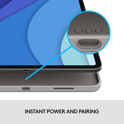 Logitech Combo Touch iPad Pro 11-inch (1st, 2nd, 3rd, 4th gen - 2018, 2020, 2021, 2022) Keyboard Case - Detachable Backlit Keyboard, Click-Anywhere Trackpad - Oxford Gray; USA Layout