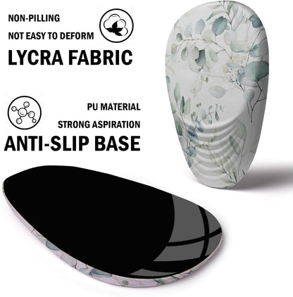 Ergonomic Mouse Pad with Wrist Rest Support,Mousepad Relief Carpal Tunnel Pain, Entire Memory Foam Mouse Pad with Non-Slip PU Base, Wireless Mouse Pad,Beautiful Leaf