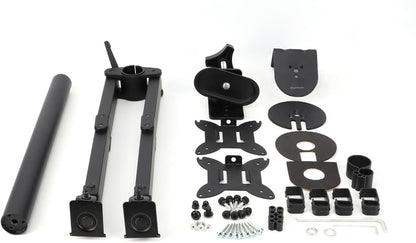 Amazon Basics Adjustable Dual Computer Monitor Arm Mount, Holds up to 32" Monitors, Black