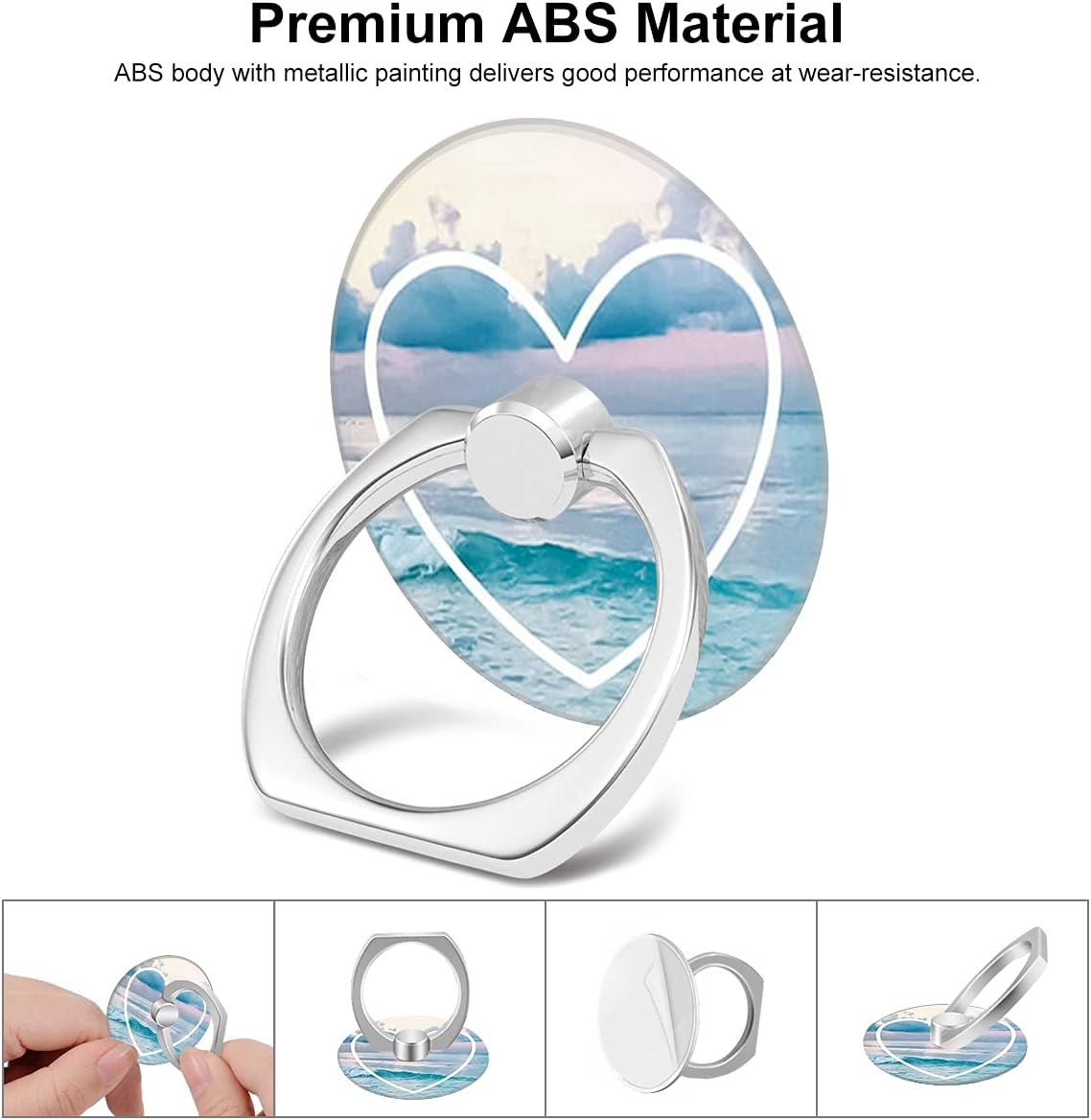 Bonoma Phone Ring Holder, 3 Pack Universal Finger Ring Stand Grip Kickstand Ring for All Smartphones (Love)