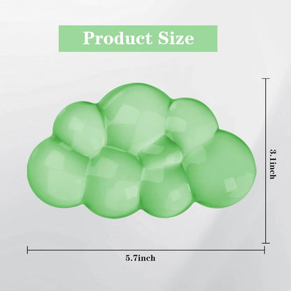 Gel Cloud Mouse Wrist Rest, Cute Wrist Support and Arm Support for Mouse Rest Typing Pain Relief，Suitable for Office/Computer/Laptop/Gaming (Transparent Green)