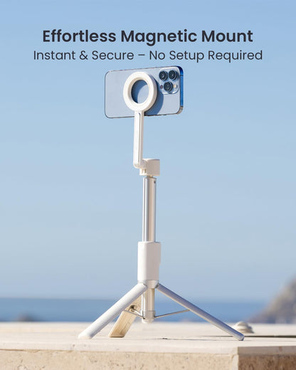 KraftGeek Magnetic Selfie Stick Tripod for iPhone, 64” Phone Tripod for Magsafe, Travel Phone Stand with Remote for iPhone 16 Pro Max