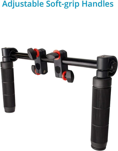 Camera Shoulder Support Rig Kit with Cage & Matte Box for DSLRs Video Camcorder. Adjustable Brackets & Handles. Fits Multiple Lenes Diameter up to 95m. 4x4 Filter Holders. (FC-02)
