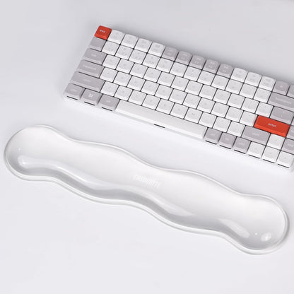 CASUCATTE-Clear Gel Wrist Rest for Keyboard - Super Non-Slip, Soft & Comfortable, Washable, Relieve Office or Gaming Wrist Pain