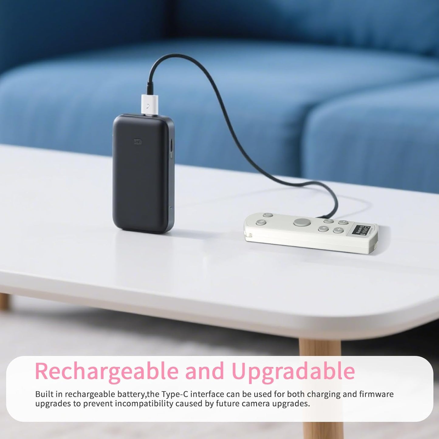 for Canon Rechargeable Wireless Remote Control - Camera Remote Shutter Release with Zoom Focus Compatible with Canon G7X Mark III/R50/R6 II/R10/R/RP/R5/R8/R100/M50/M200/M6 Mrak II/R5 II/6D II/SL3