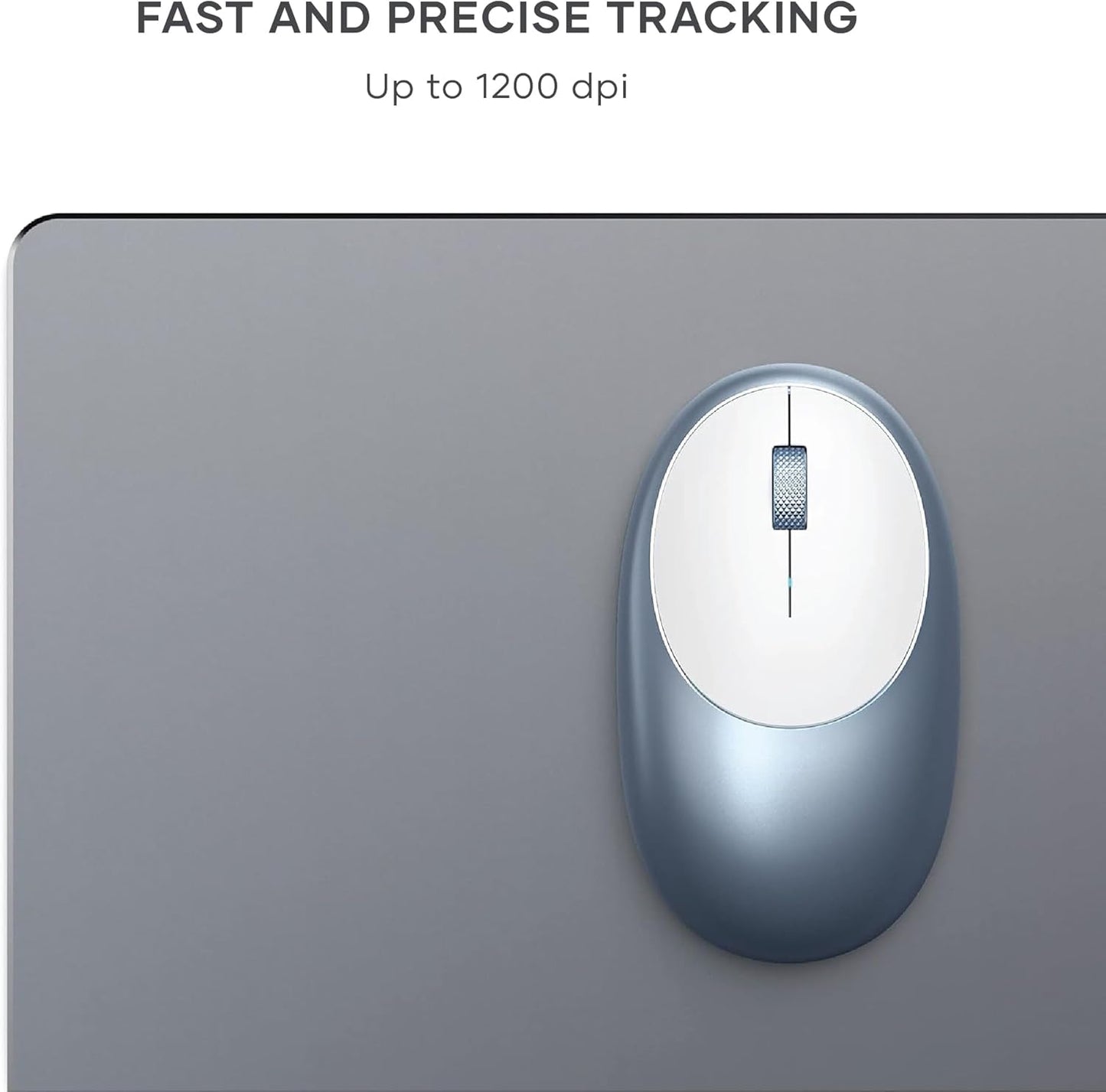 Satechi M1 Wireless Bluetooth Mouse, USB-C Rechargeable, Compact & Portable, for Mac/Windows, Compatible with M4/M3/M2 MacBook, Pro, Air/iMac/iPad Pro, iPhone 16/15/14 & More - Blue