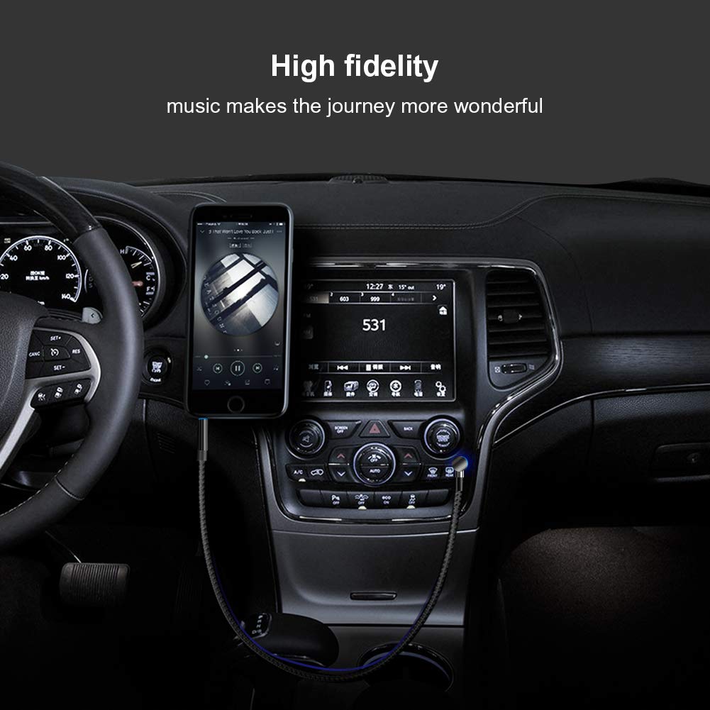 CableCreation 3.5mm Audio Cable 1.5FT/0.45M, 3.5mm Right Angle Male to Male Auxiliary Cable with Silver-Plating Copper Core for Car Stereos, iPhones, Tablets, PS4 Headset, Echo-Dot, 24K Gold Plated