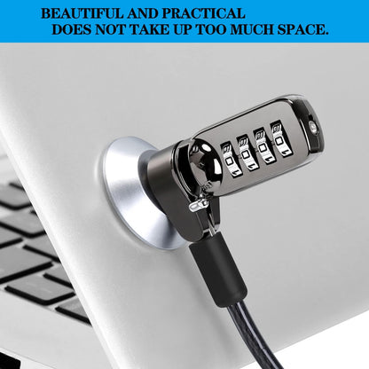 Security Lock Plate Self-Adhesive Plate with Lock Slot for Cables to Lock Down Laptops, Mac Book, Tablets, iPad, or Other Computer (Silver)