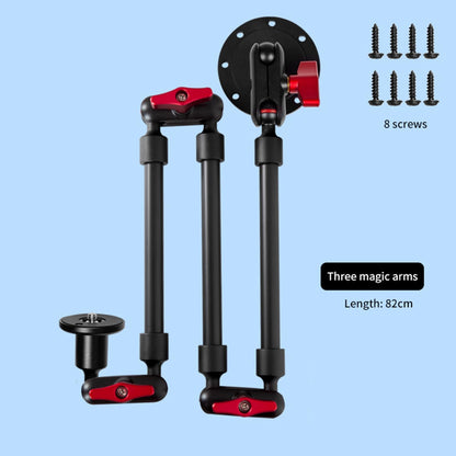 Adjustable Mobile Phone Holder for Desk, Wall Mount and Ceiling Mount Bracket for Phone and Other Smartphones (Metal Base +82cm arms)