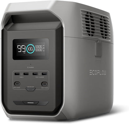 EF ECOFLOW Portable Power Station DELTA 3 1500, 1536Wh LiFePO4 Battery Power Station, 6X1800W (X-Boost 2200W) AC Outputs, Ultra-Quiet Solar Generator, Fast Charging for Home Backup Use, Camping & RVs