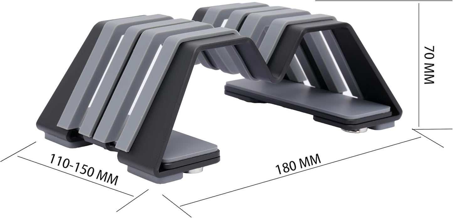 Adjustable Dual Vertical Laptop Stand - Supports 2 Devices Holder, Fit for All Laptops(10-30mm Thickness) - Fashion Design, Adjustable Width, Anti-Slip & Scratch-Resistant, Patented Design